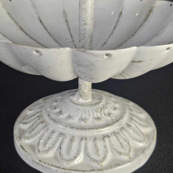 White Shabby Chic Metal Bird Jewelry Organizer 3 Tiered Counter Display - Picture 5 of 12